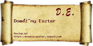 Domány Eszter névjegykártya