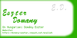 eszter domany business card