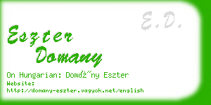 eszter domany business card